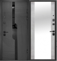 10 СМ 2МДФ ГРАФИТ БЕТОН СНЕЖНЫЙ (ЗЕРКАЛО)	