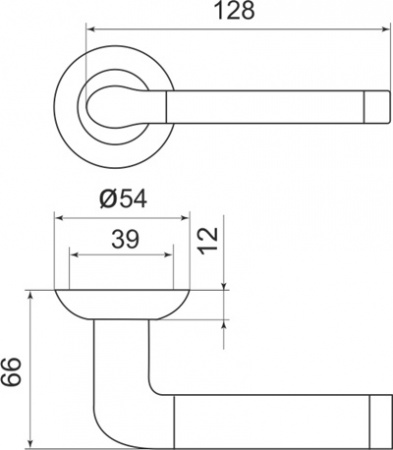РУЧКА РАЗДЕЛЬНАЯ STELLA LD28-1SN/CP-3 МАТОВЫЙ НИКЕЛЬ/ХРОМ